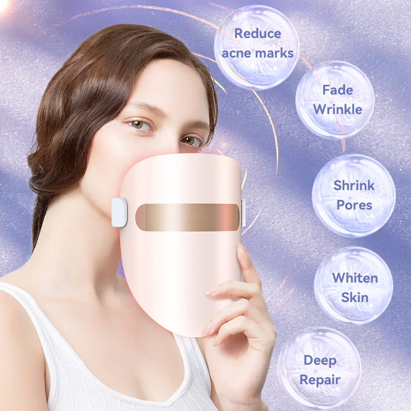 7-Color LED Light Therapy Facial Steamer with Mask Removal Function