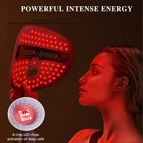 LED Face Mask Facial Care Tool, Red Light Therapy Mask For Face For