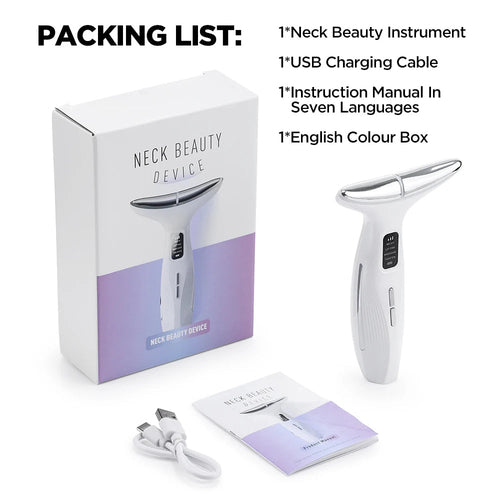 LED Neck Beauty Device EMS Facial Lifting Firming Massage Beauty