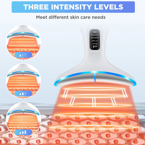 LED Neck Beauty Device EMS Facial Lifting Firming Massage Beauty