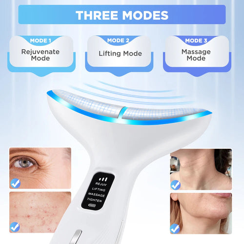 LED Neck Beauty Device EMS Facial Lifting Firming Massage Beauty